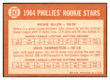 1964 Topps Baseball #243 Richie Allen Phillies VG-EX 465079