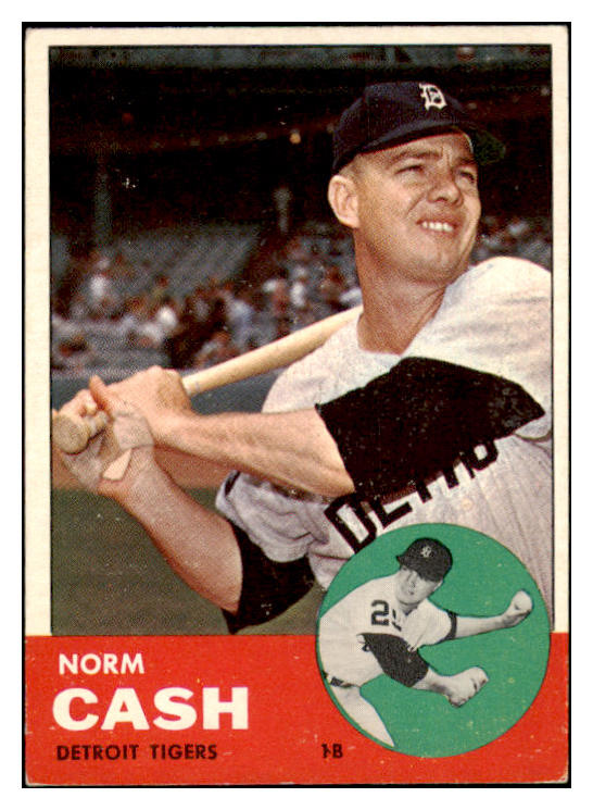 1963 Topps Baseball #445 Norm Cash Tigers EX 465110