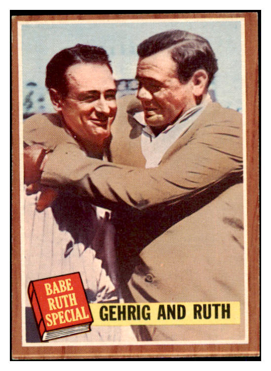 1962 Topps Baseball #140 Babe Ruth Lou Gehrig EX-MT 465128