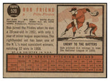 1962 Topps Baseball #520 Bob Friend Pirates VG-EX 465136