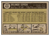 1961 Topps Baseball #435 Orlando Cepeda Giants VG-EX 465182