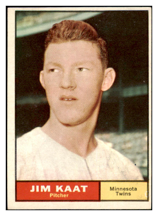 1961 Topps Baseball #063 Jim Kaat Twins EX 465186