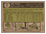 1961 Topps Baseball #063 Jim Kaat Twins EX 465186