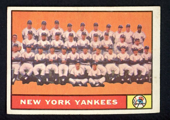 1961 Topps Baseball #228 New York Yankees Team GD-VG 465192