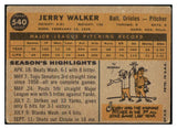 1960 Topps Baseball #540 Jerry Walker Orioles VG 465212