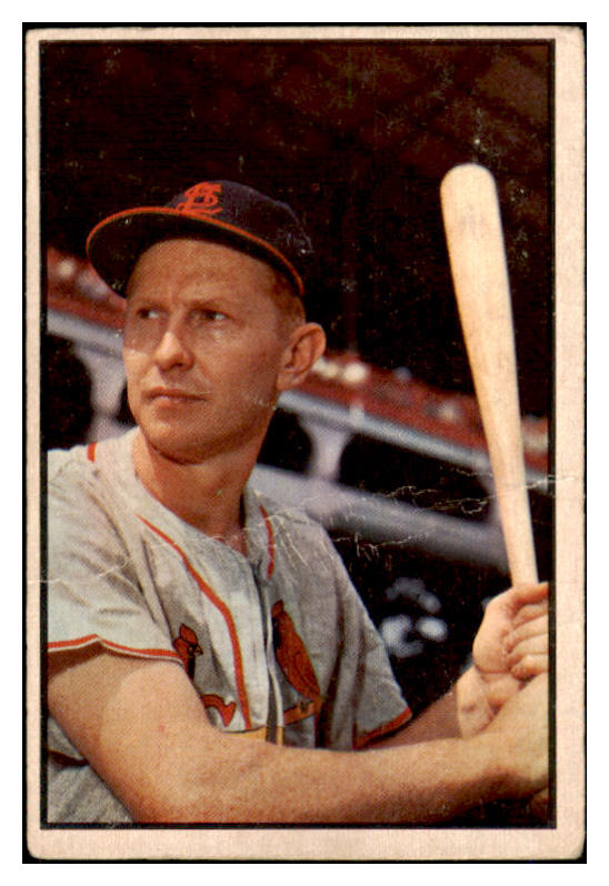 1953 Bowman Color Baseball #101 Red Schoendienst Cardinals Good 465250