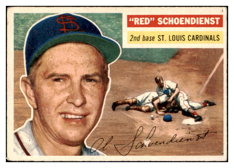 1956 Topps Baseball #165 Red Schoendienst Cardinals Good Gray 465255