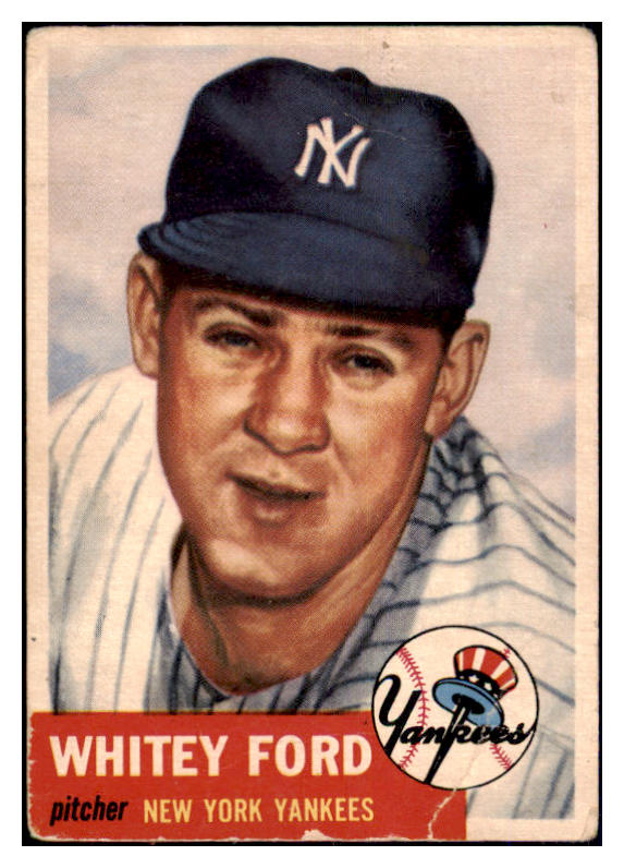 1953 Topps Baseball #207 Whitey Ford Yankees Good 465271