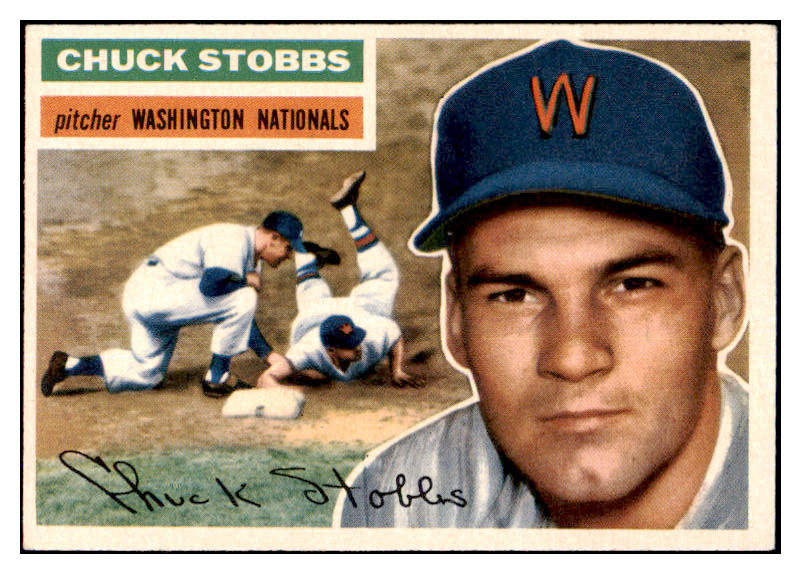 1956 Topps Baseball #068 Chuck Stobbs Senators EX-MT White 465282