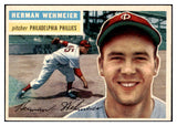 1956 Topps Baseball #078 Herman Wehmeier Phillies EX-MT Gray 465283