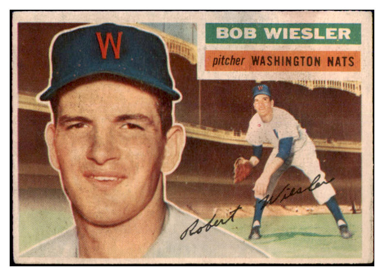 1956 Topps Baseball #327 Bob Wiesler Senators EX-MT 465295