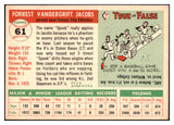 1955 Topps Baseball #061 Spook Jacobs A's EX-MT 465300
