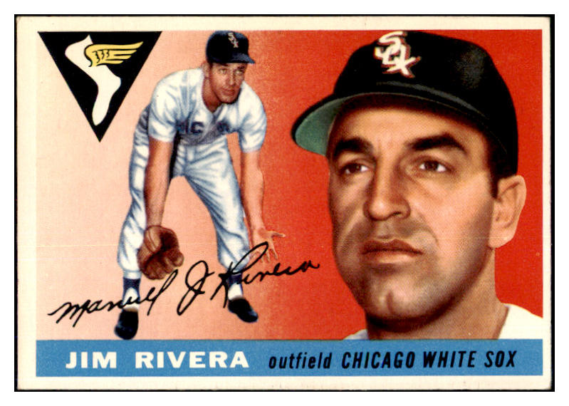 1955 Topps Baseball #058 Jim Rivera White Sox EX-MT 465301