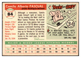 1955 Topps Baseball #084 Camilo Pascual Senators EX-MT 465306