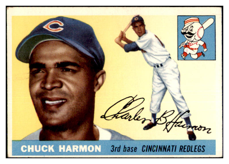1955 Topps Baseball #082 Chuck Harmon Reds EX-MT 465307