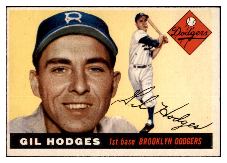 1955 Topps Baseball #187 Gil Hodges Dodgers EX-MT 465325