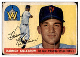 1955 Topps Baseball #124 Harmon Killebrew Senators PR-FR 465327