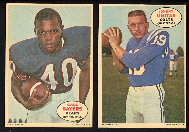 1968 Topps Posters Complete Set EX-MT Unitas Sayers 465339