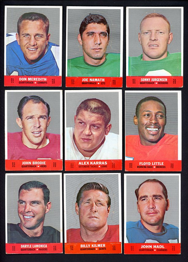 1968 Topps Stand Ups Complete Set EX Namath Meredith 465351