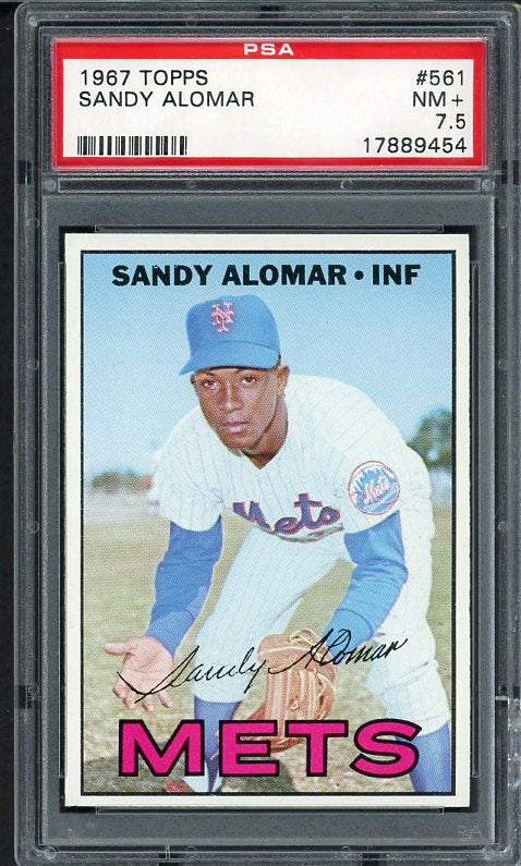 1967 Topps Baseball #561 Sandy Alomar Mets PSA 7.5 NM+ 465435