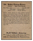 1939 Play Ball #124 Walter Brown Giants GD-VG 465653