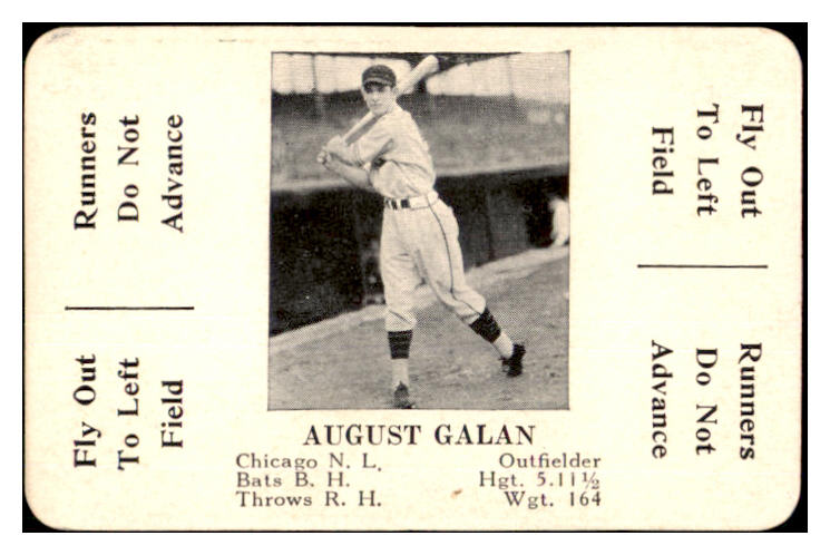 1936 S & S Game Augie Galan Cubs EX-MT 465711