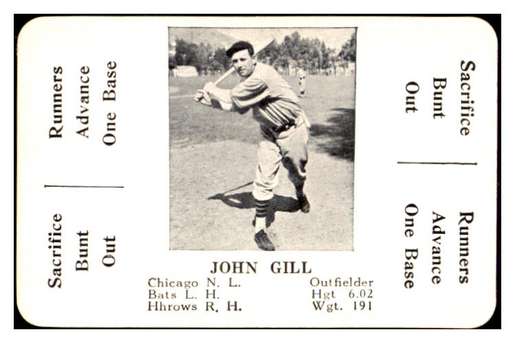 1936 S & S Game John Gill Cubs EX-MT 465712