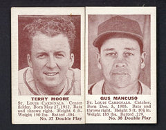 1941 Double Play #037/38 Terry Moore Gus Mancuso separated taped 465749