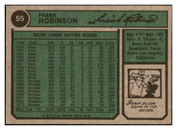 1974 Topps Baseball #055 Frank Robinson Angels EX-MT 465836