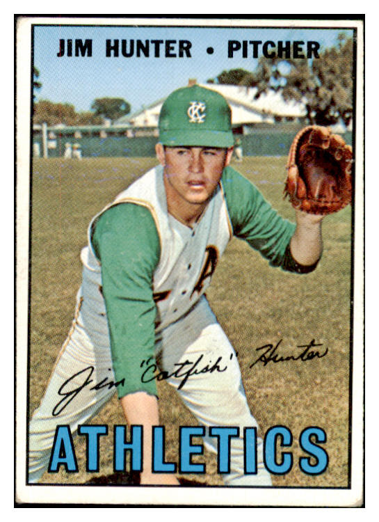 1967 Topps Baseball #369 Catfish Hunter A's VG-EX 465838