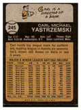 1973 Topps Baseball #245 Carl Yastrzemski Red Sox VG-EX 465908