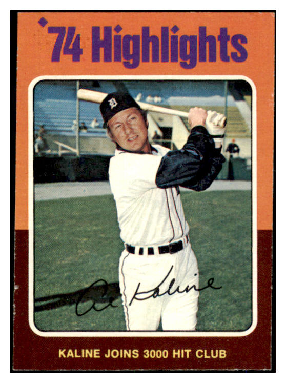 1975 Topps Baseball #004 Al Kaline HL Tigers EX-MT 465914