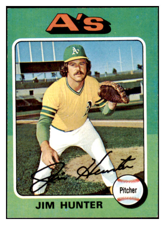 1975 Topps Baseball #230 Catfish Hunter A's EX-MT 465917