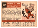 1959 Topps Baseball #512 George Altman Cubs VG-EX 465952