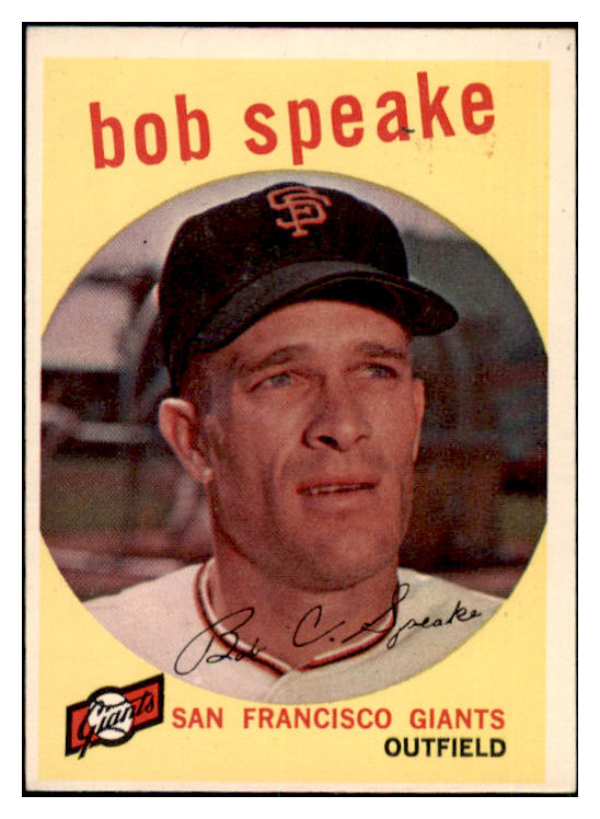 1959 Topps Baseball #526 Bob Speake Giants EX-MT 465957