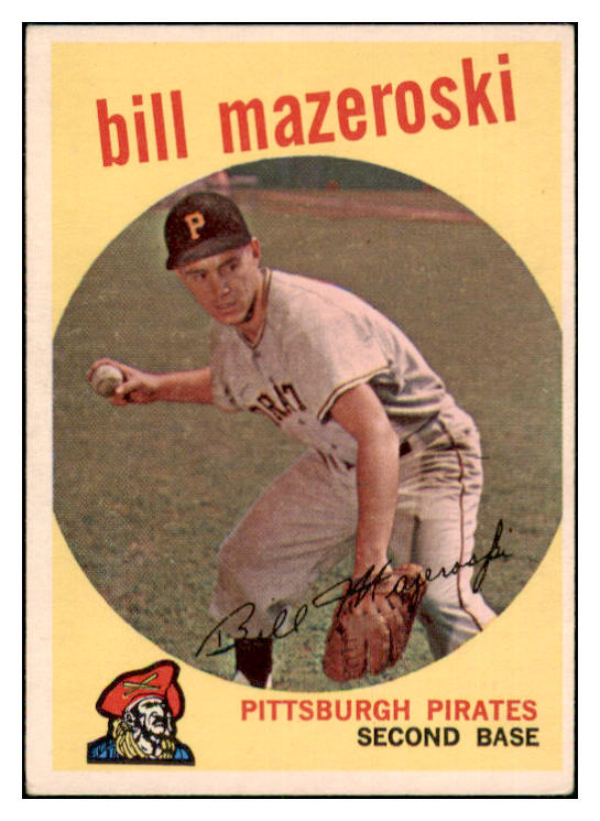 1959 Topps Baseball #415 Bill Mazeroski Pirates EX 465962