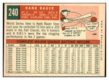 1959 Topps Baseball #240 Hank Bauer Yankees NR-MT 465965