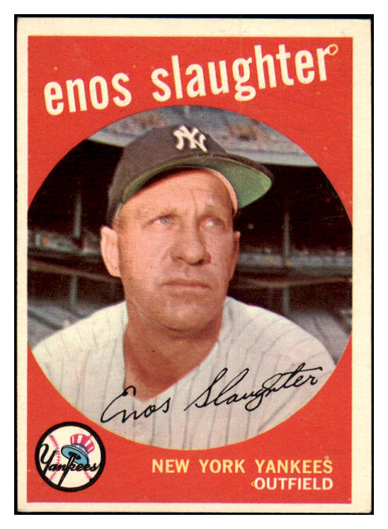 1959 Topps Baseball #155 Enos Slaughter Yankees EX-MT 465971
