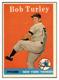 1958 Topps Baseball #255 Bob Turley Yankees EX-MT 465974