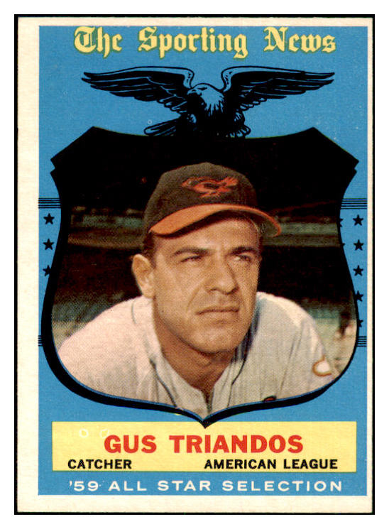 1959 Topps Baseball #568 Gus Triandos A.S. Orioles EX 465975