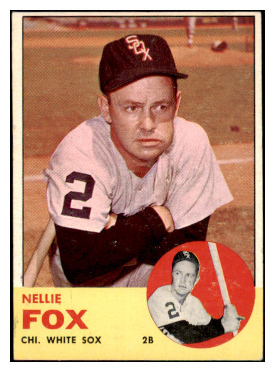 1963 Topps Baseball #525 Nellie Fox White Sox EX 465983