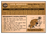 1960 Topps Baseball #240 Luis Aparicio White Sox EX 465988