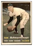 1957 Topps Baseball #154 Red Schoendienst Giants EX+/EX-MT 465999