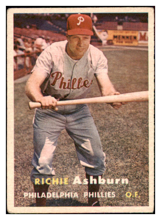 1957 Topps Baseball #070 Richie Ashburn Phillies VG-EX 466006