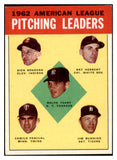1963 Topps Baseball #008 A.L. Win Leaders Jim Bunning EX-MT 466026