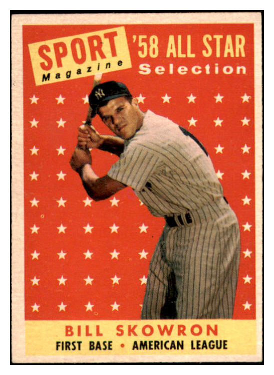 1958 Topps Baseball #477 Bill Skowron A.S. Yankees EX-MT 466064
