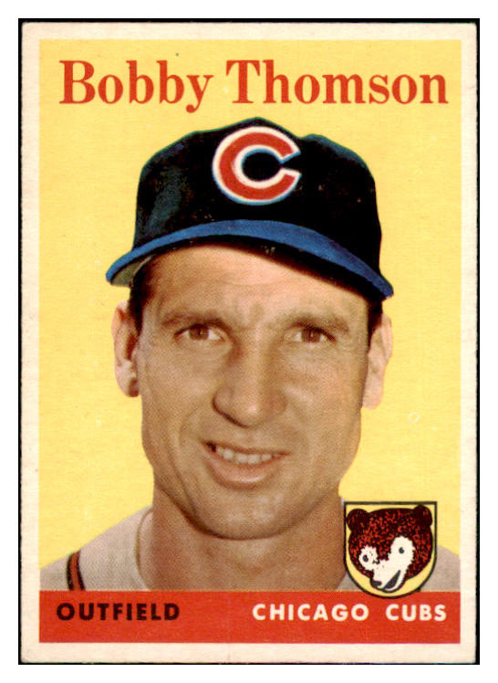 1958 Topps Baseball #430 Bobby Thomson Cubs EX-MT 466085