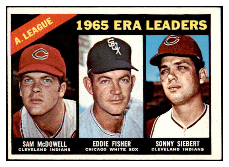 1966 Topps Baseball #222 A.L. ERA Leaders McDowell EX-MT 466094