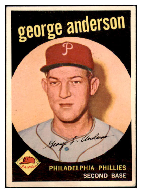 1959 Topps Baseball #338 Sparky Anderson Phillies EX 466131