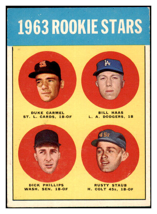 1963 Topps Baseball #544 Rusty Staub Colt .45s EX-MT 466155